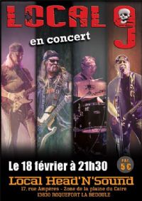 Local 9 en concert au Head'N'Sound. Le samedi 18 février 2017 à Roquefort la Bedoule. Bouches-du-Rhone.  21H30